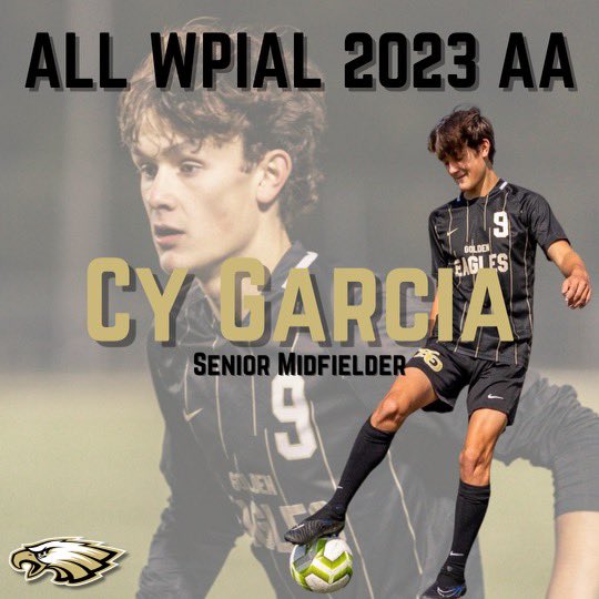 Congratulations to Cy Garcia for being named to the 2023 AA - All WPIAL Team ⚽️🦅
@pghsoccernow @TribLiveHSSN @pghsoccernow 
#KOProud