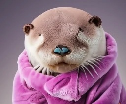 I am another otter sleeping in plush pajamas