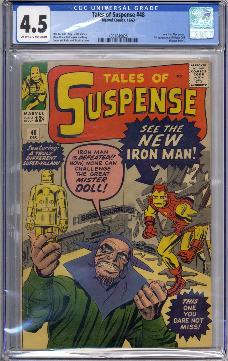 Loston_Wallace's tweet image. #TalesOfSuspense #IronMan #CrimsonDynamo #SteveDitko #StanLee #MarvelComics
My copy of TALES OF SUSPENSE #48, featuring the 1st appearance of the MarkIII, red &amp;amp; gold armor! Steve Ditko steps in to redesign Shellhead's look!