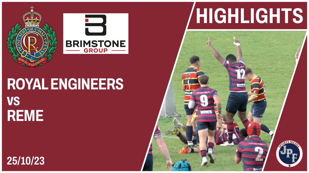sapperrugby (@sapperrugby) on Twitter photo Highlights are available from this afternoon's <a href="/armyrugbyunion/">Army Rugby Union</a> Corps L1 contest vs <a href="/REME_Rugby/">REME Rugby πΉπ©ππππΉπ©</a> - youtu.be/IeUZsRWux9Q <a href="/Brimstone_UXO/">Brimstone UXO</a> <a href="/Proud_Sappers/">Corps of Royal Engineers</a> <a href="/MedwayRFC/">Medway RFC</a> Huge thanks to our Sponsors and to Medway RFC for their hospitality & support once again! Highlights are available from this afternoon's <a href="/armyrugbyunion/">Army Rugby Union</a> Corps L1 contest vs <a href="/REME_Rugby/">REME Rugby πΉπ©ππππΉπ©</a> - youtu.be/IeUZsRWux9Q <a href="/Brimstone_UXO/">Brimstone UXO</a> <a href="/Proud_Sappers/">Corps of Royal Engineers</a> <a href="/MedwayRFC/">Medway RFC</a> Huge thanks to our Sponsors and to Medway RFC for their hospitality & support once again!