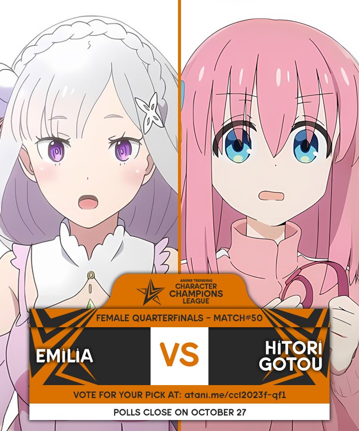 Anime Trending on X: #ATCCL: Emilia (Re:ZERO) and Hitori Bocchi