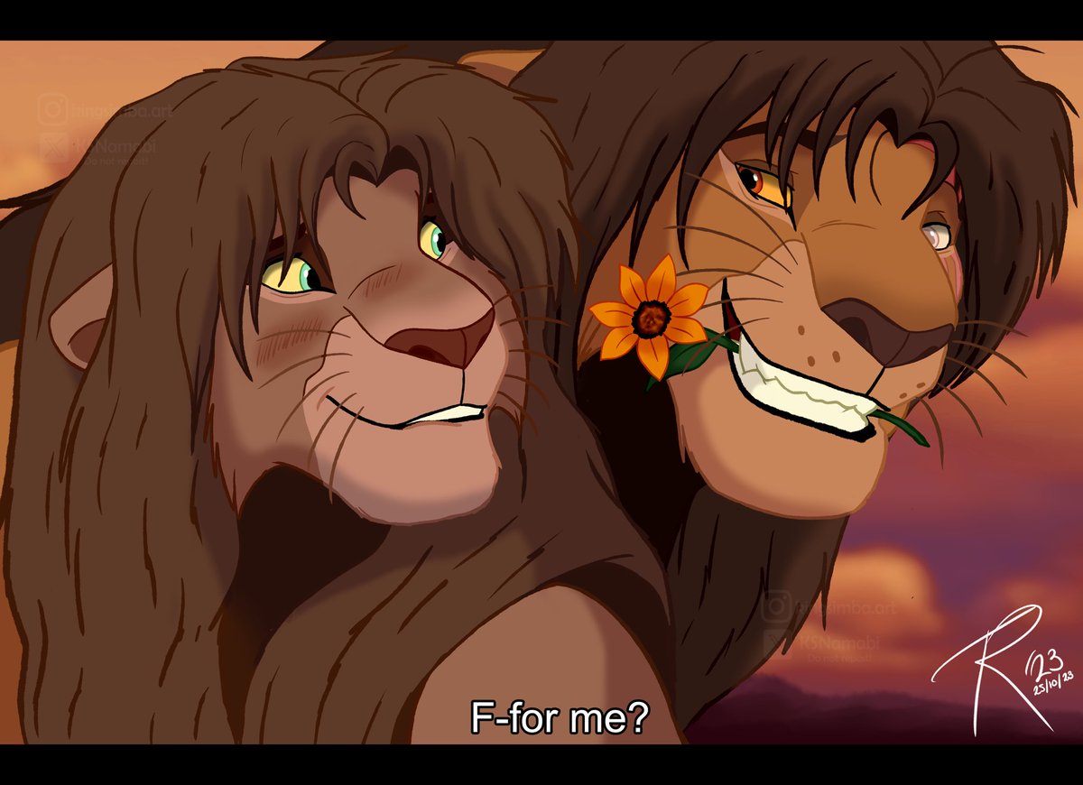 “F-for me?” 🤭😅

#jamal #afua #disney #fanart #thelionking #lionking