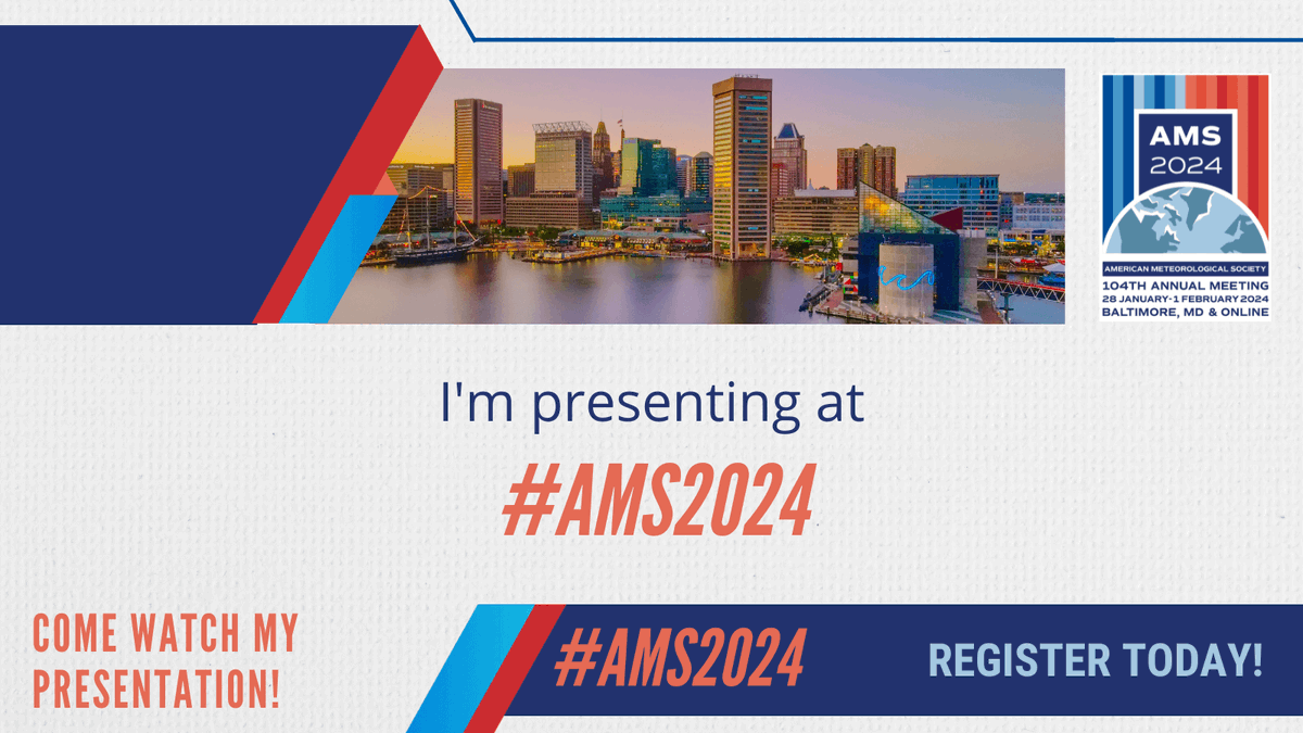 RChaseGreen's tweet photo. I meant to post this yesterday, but I was ACCEPTED to present at the AMS Student Conference!!!! Super Excited to share what my partner(@barbini_wx) and I learn about supercells and the impact urban environments have on them! #AMS2024 #AMSStudent2024 @AMSBoSA https://t.co/amNh09DUSS