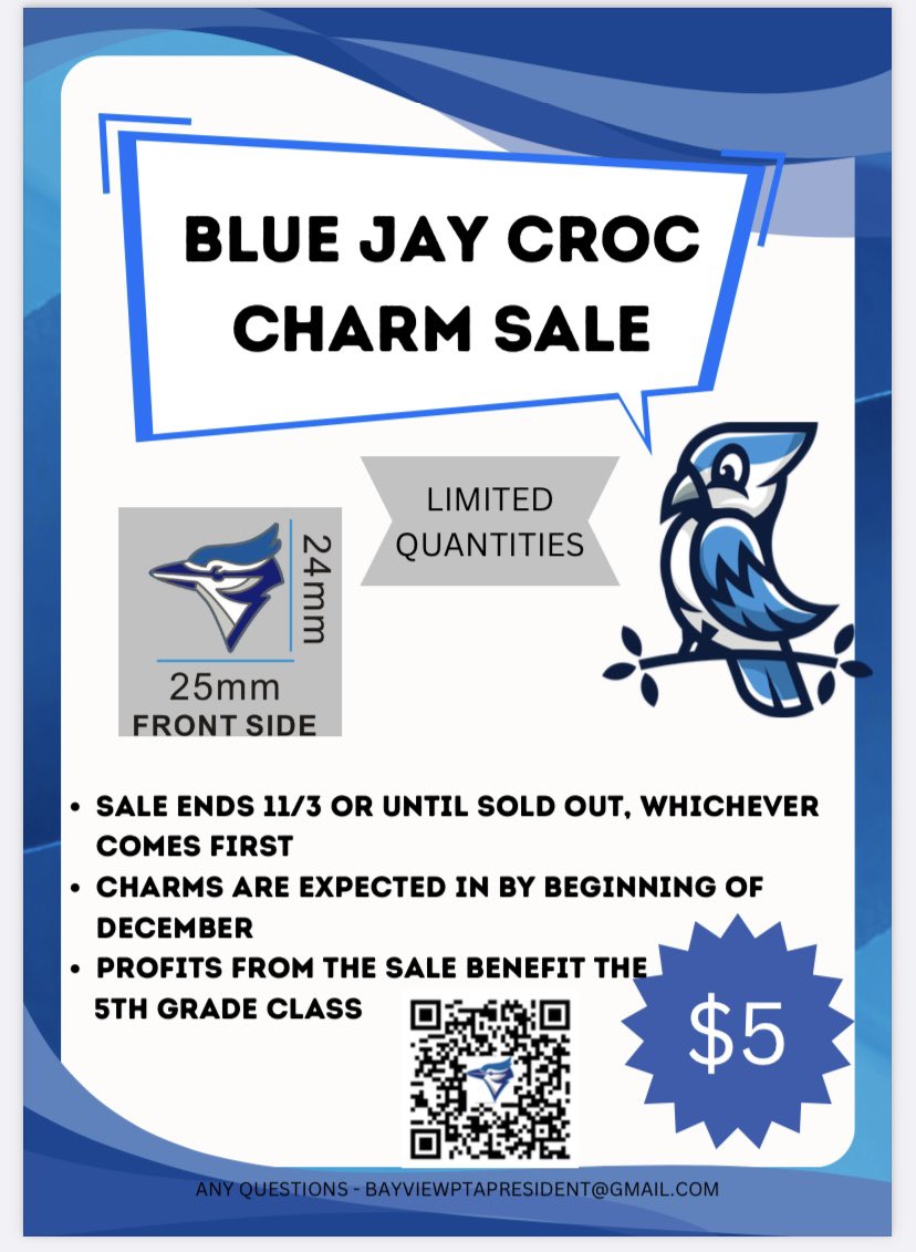 Blue Jay Croc Charm Sale! 

docs.google.com/forms/d/e/1FAI…