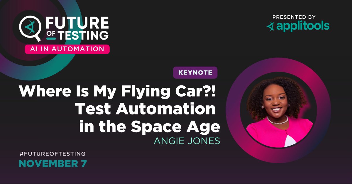 .@techgirl1908 presents the closing keynote at #FutureofTesting. That's it. That's the Tweet. Register now to join her live 👉 applitools.info/fhd