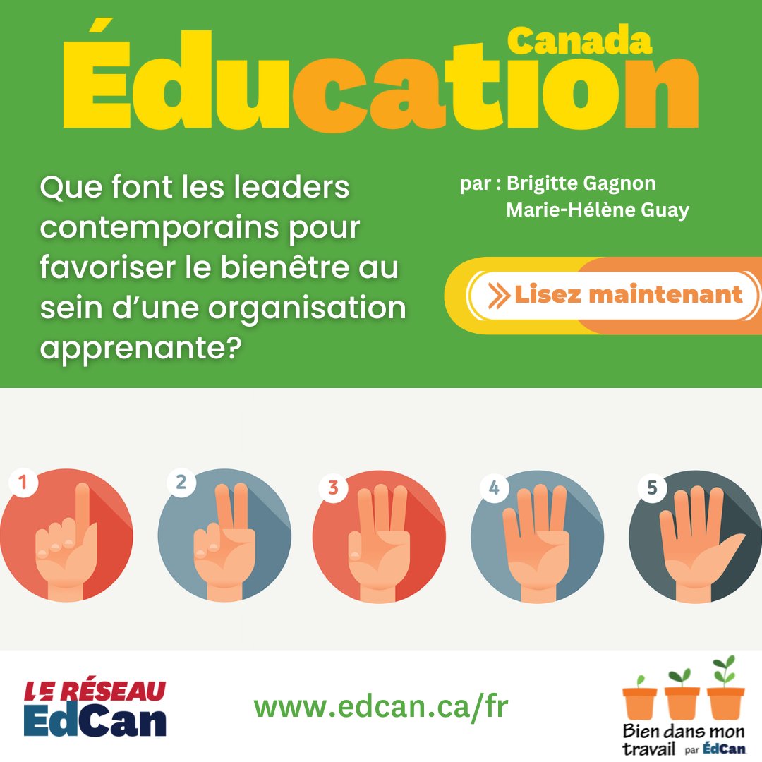 Leadeur-e-s, découvrez les 5 actions clés pour favoriser le bien-être dans une organisation apprenante. Lisez l'article pour agir avec succès : ow.ly/cPKK50PYnJS
#EdCanKMb #WellatWork