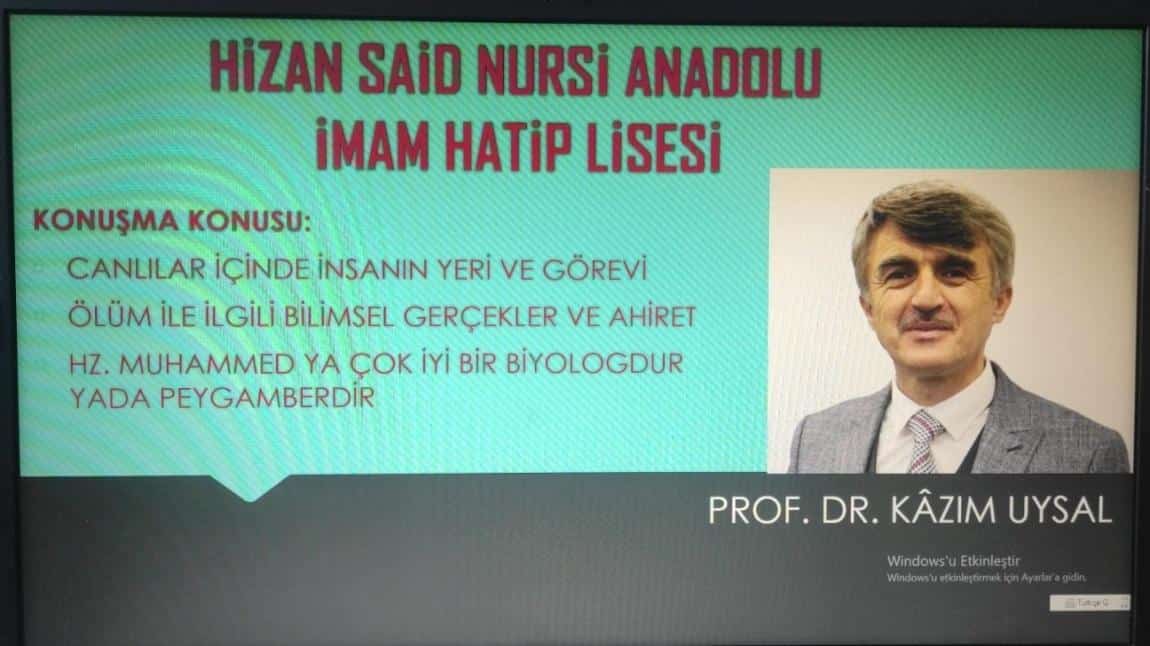 Bitlis Eren Üniversitesinin hazırlamış olduğu “YARADILIŞ KONGRESİ”  nedeniyle ilçemize teşrif eden Sayın Prof. Dr. Kazım Uysal beyefendinin katılımıyla anlamlı bir program gerçekleştirilmiştir. 
hizansaidnursiaihl.meb.k12.tr/icerikler/yara…
<a href="/hizanmem/">HİZANMEM</a> <a href="/bitlismem/">Bitlis İl MEM</a> <a href="/bitlismem_dogm/">Bitlis Din Öğretimi</a>