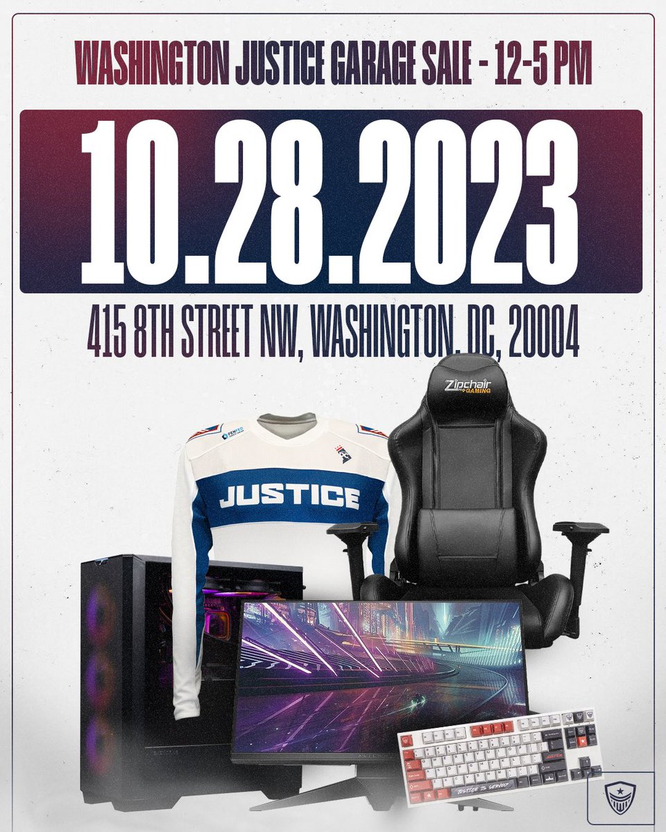 Need some Justice swag or maybe even a new monitor? 🤔 We’re hosting ANOTHER garage sale at our facility, this time we’re including some tech items alongside our merch! ⏱️: Oct 28th, 12PM-5PM 📍: 415 8th St NW, Washington DC 20004