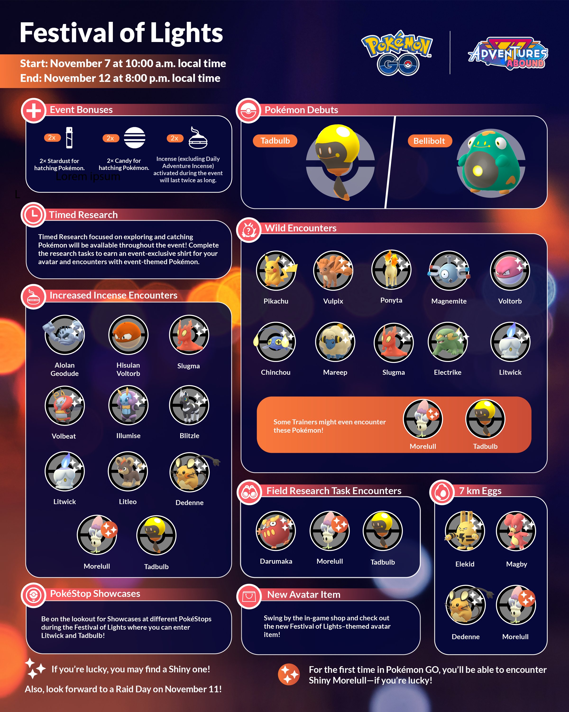 November 2023 in Pokemon GO, list of all events, Raids, Spotlight