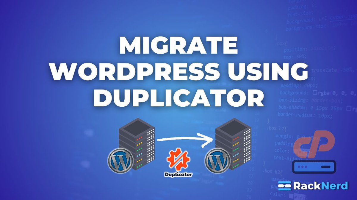 racknerd's tweet image. 📖 New Post on RackNerd: 🚚💻 How to Migrate WordPress Website using Duplicator Plugin? 🌐🔗 Learn more: blog.racknerd.com/how-to-migrate… 

#RackNerd#WordPressMigration #DuplicatorPlugin #WebsiteTransfer #WebsiteMigrationGuide #BackupAndRestore