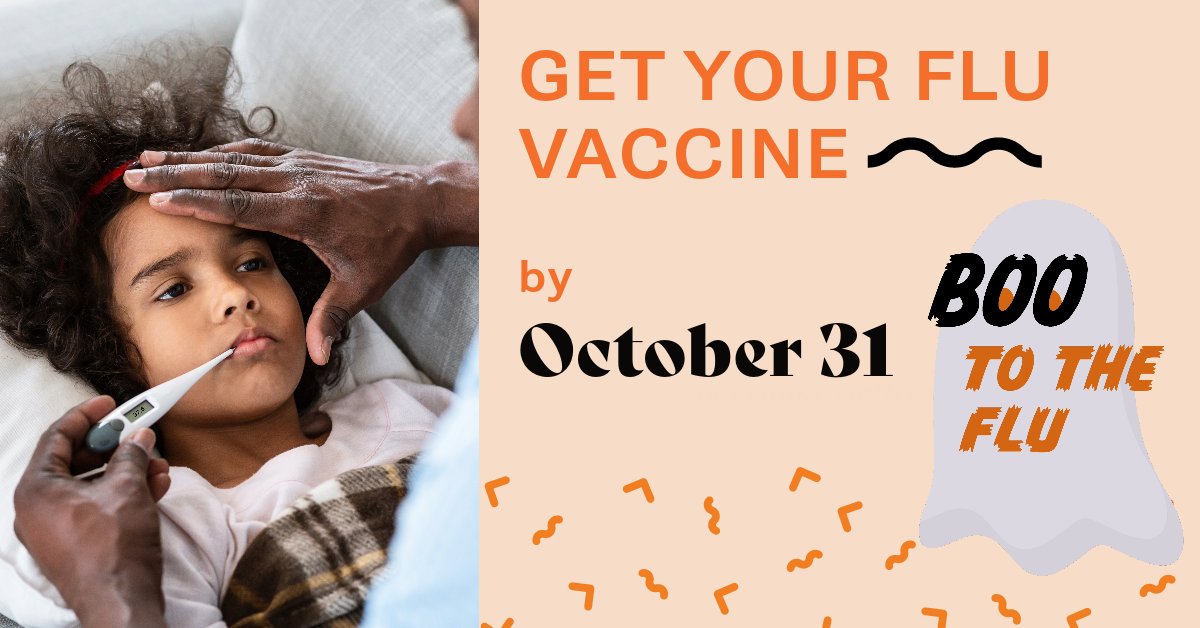 Hey #BridgeportCT, Don't forget to get your flu vaccine by October 31. #BooToTheFlu