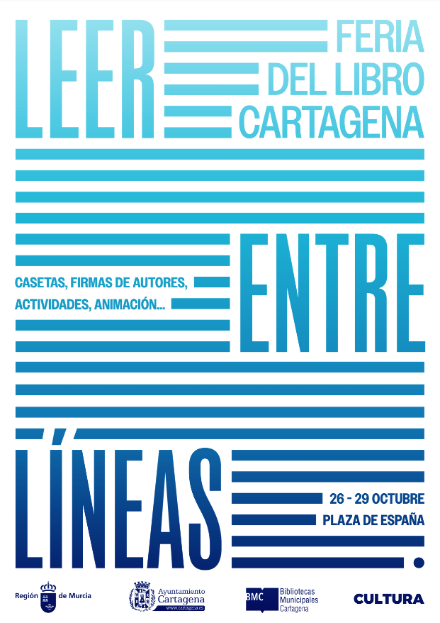 RedesBukmeran's tweet photo. Mañana comienza la edición 30 de la Feria del Libro de Cartagena, del 26 al 29 en Plaza de España, nos podrás encontrar en la caseta número 38

#FeriaDelLibroCartagena https://t.co/jOxCnG16v3
