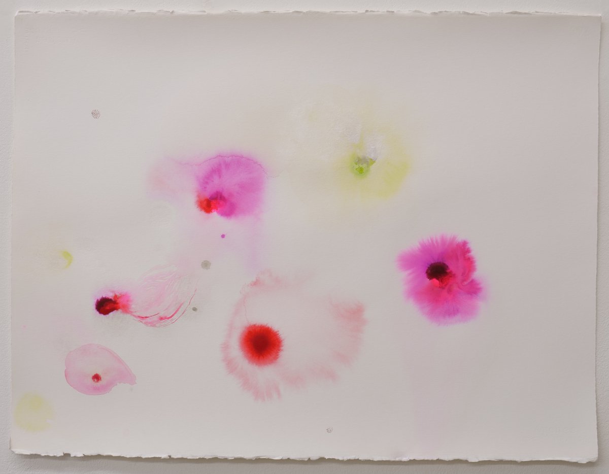 AondreaMaynard's tweet photo. I YOU were a color what color would You Be?
*
Acrylic ink on paper.  Heartbeat Flora, exploring our softer side. https://t.co/Ntbex81Mis
