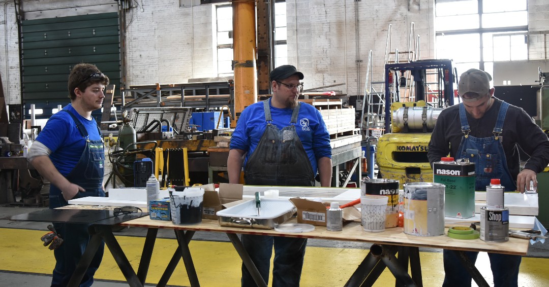 steamtownnhs's tweet photo. Meet Joseph and Tyler, our two new apprentices embarking on a 25-week journey at Steamtown through the Traditional Trades Advancement Program, a partnership between the National Park Service and the @the_SCA! 

#StudentConservationAssociation #SCA #TTAP https://t.co/PMkVfK2Wob