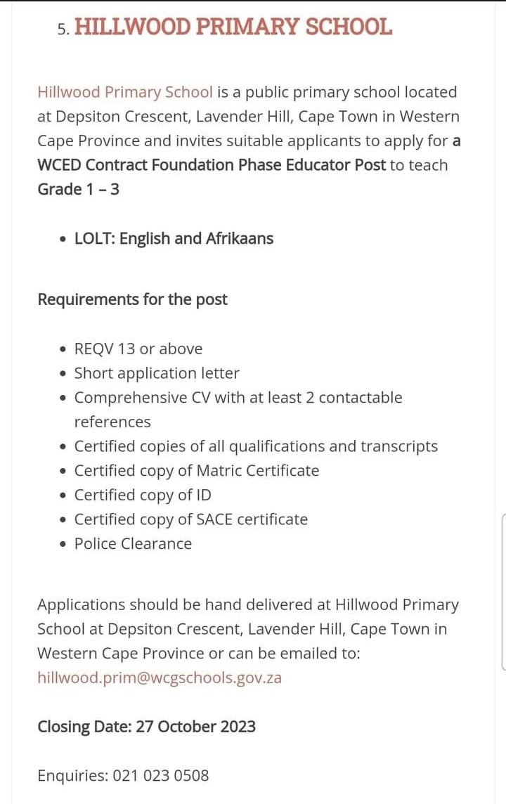 Ghost8Diva's tweet photo. π¨πTeaching Vacancies π¨π
#Thread
#Letsapply π https://t.co/ILISO7zI7U