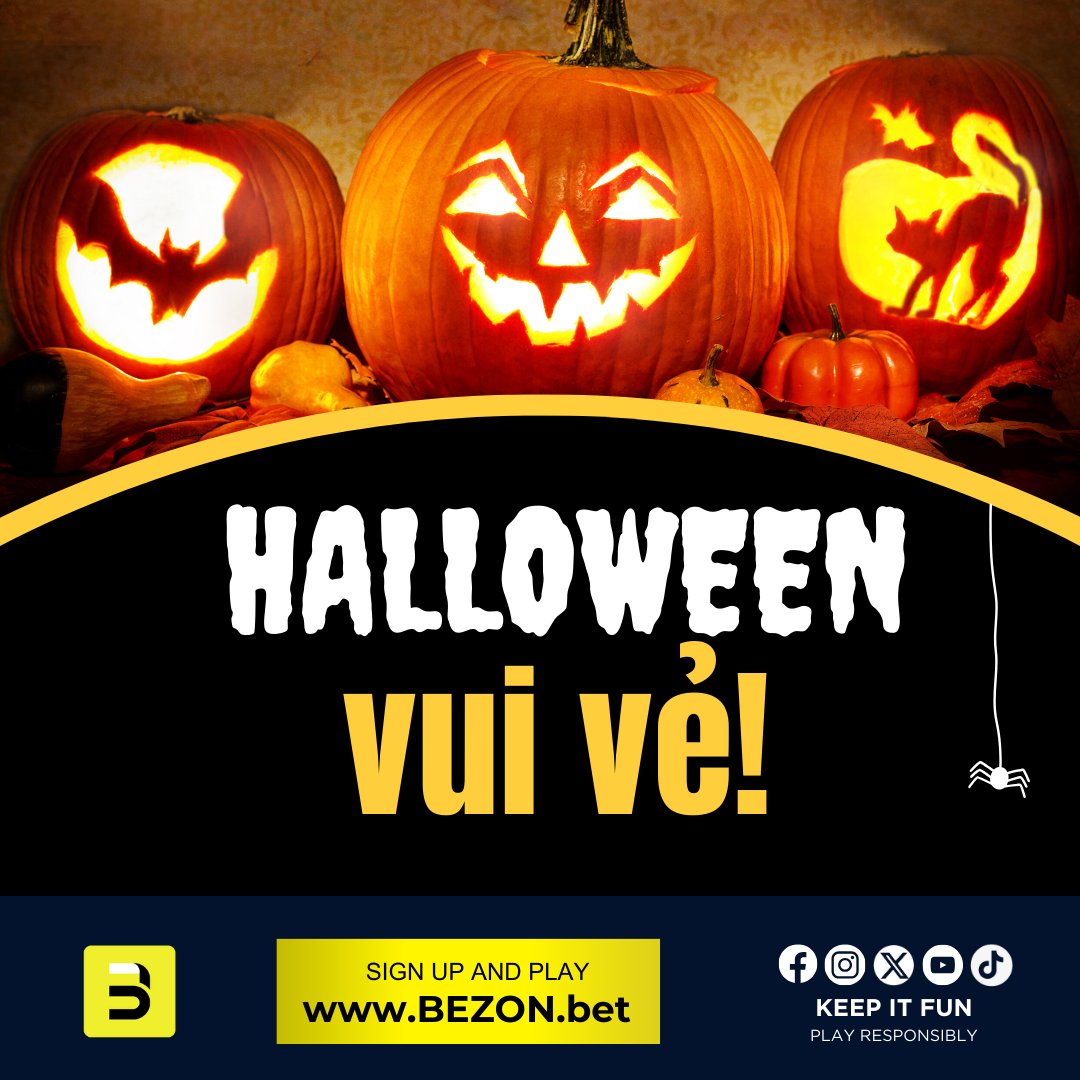 Bezon_VN's tweet photo. 📷𝐻𝒶𝓅𝓅𝓎 𝐻𝒶𝓁𝓁𝑜𝓌𝑒𝑒𝓃📷
Hòa vào tinh thần Halloween với các trò chơi ma quái của chúng tôi! 📷📷
Hãy thử vận may của bạn trên các máy đánh bạc theo chủ đề và tận hưởng những chiến thắng cực kỳ hấp dẫn.

👉ghé thăm 🅑🅔🅩🅞🅝.🅑🅔🅣

#Bezon https://t.co/K2o9fHTJpz