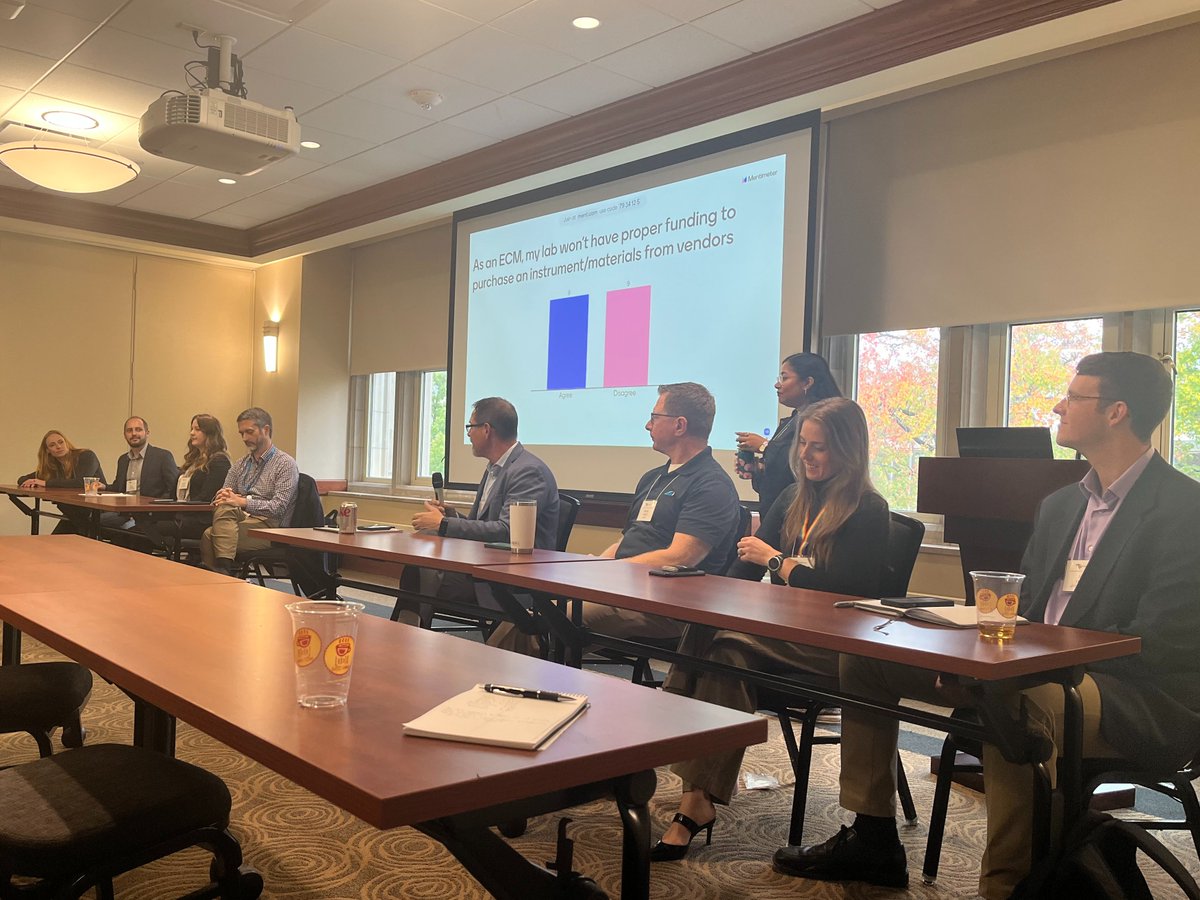 manaecm's tweet image. Thanks to everyone for coming out and making our #MANA2023 ECM workshop on industry collaborations a success!
A special thanks to our incredible corporate members for their insights @Agilent @bruker #CMRF @LECOCorp @MilliporeSigma @SCIEXOmics  @thermosci @WatersCorp