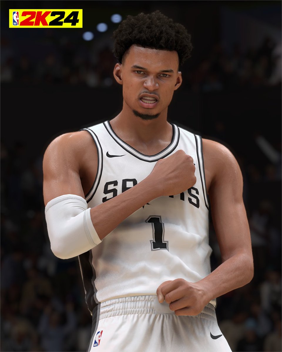 NBA2K's tweet image. How many points is Wemby dropping in his NBA debut? 👀