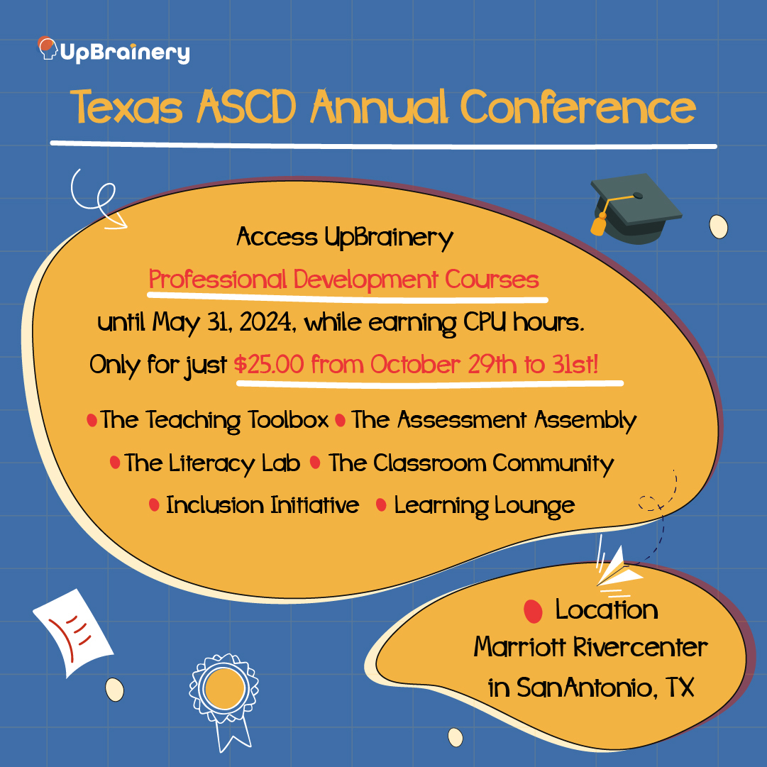 UpBrainery's tweet photo. Excited to be a part of the Texas ASCD Annual Conference! Looking forward to engaging discussions and insights on the future of education. #texasascd #educationconference #futureoflearning https://t.co/5EshsSYNQM
