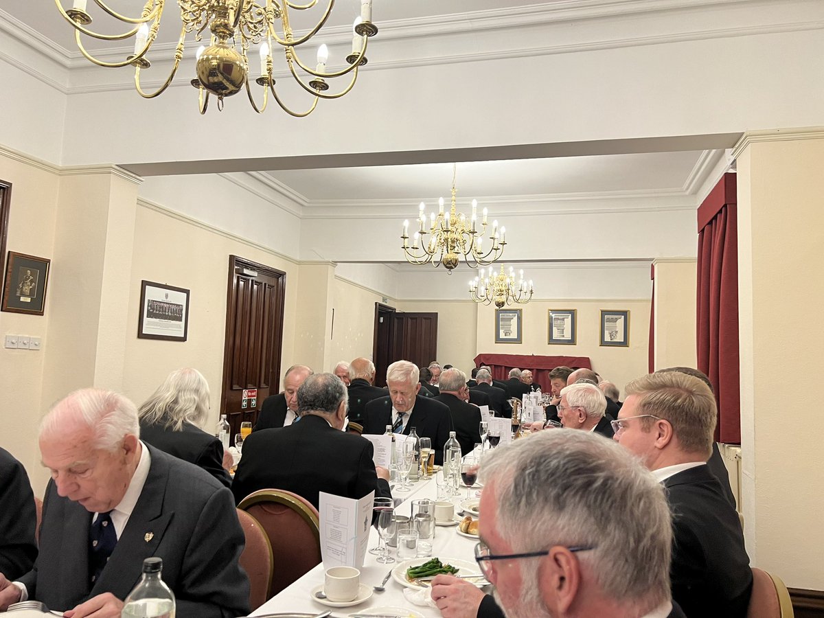 A great evening for the 60th Certificate for WBro Hammon PPSGW who was promoted tonight - 50 plus dining with the PGM presiding