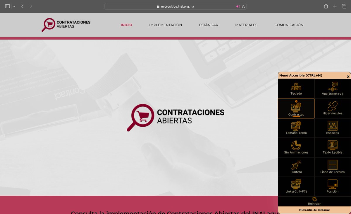 EDCAmx's tweet image. ✅📢 #Integra2 ofrece funciones de resaltado de texto, lector de voz, teclado accesible y opciones de contraste.