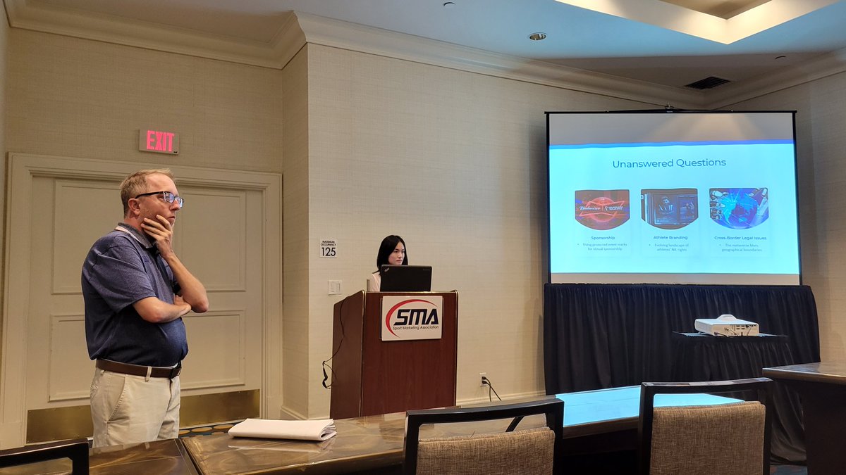 Misun (@misun_one) on Twitter photo A very interesting research presentation, by <a href="/JGradySportsLaw/">JohnGrady</a> and his advisee, Suji Kim: Protecting "Virtual Trademarks" in the Metaverse, at <a href="/SMA_National/">Sport Marketing Association</a> conference. Let's go Gamecocks <a href="/UofSC_HRSM/">USC HRSM</a> <a href="/UofSC/">University of South Carolina</a> A very interesting research presentation, by <a href="/JGradySportsLaw/">JohnGrady</a> and his advisee, Suji Kim: Protecting "Virtual Trademarks" in the Metaverse, at <a href="/SMA_National/">Sport Marketing Association</a> conference. Let's go Gamecocks <a href="/UofSC_HRSM/">USC HRSM</a> <a href="/UofSC/">University of South Carolina</a>