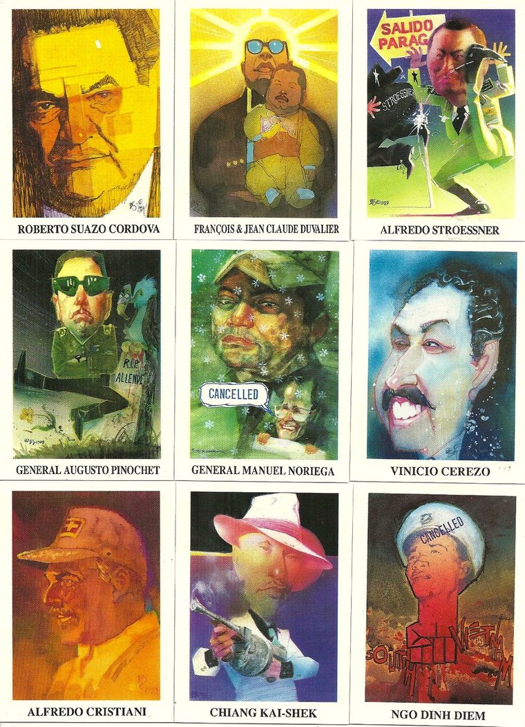Bill Sienkiewicz -  American artist known for his work in comic books. His art is highly stylized and verges on abstraction.
Another Fave Artist. This post - Friendly Dictators Card Set...
billsienkiewiczart.com
#loveart #thattick #billsienkiewicz #artist #illustrator