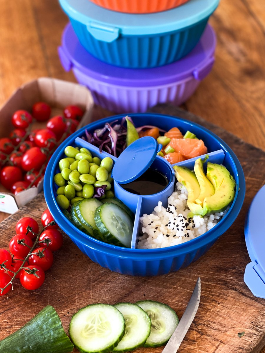 What's arriving soon? Yumbox Poke Love Bowl. Sign up for special intro discount at yumboxlunch.com/pages/sign-up-1

#yumbox #pokebowl #HealthyEating #healthylifestyle #saladplate #eatwell #packyourlunch #LunchBox #LunchBox