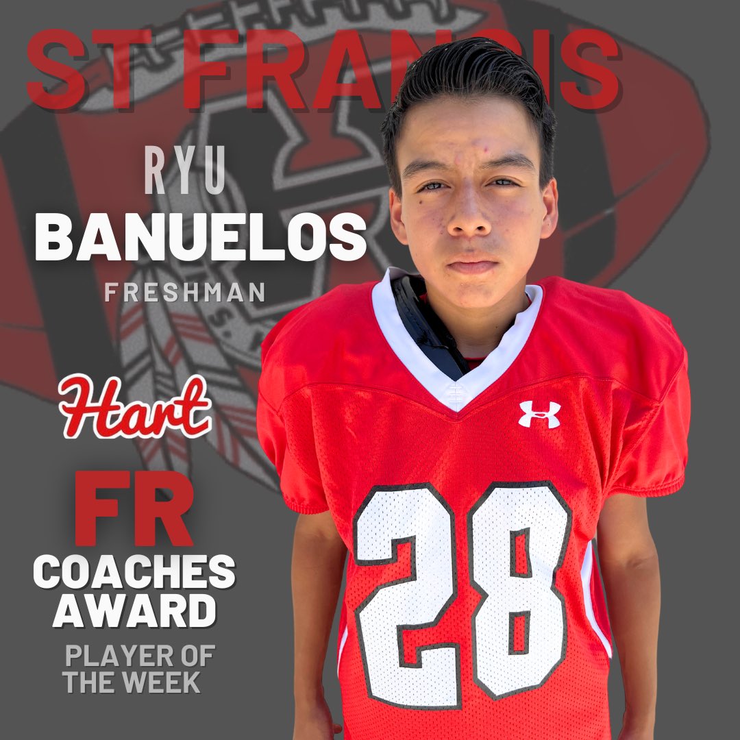HartHSFootball's tweet photo. Congratulations to our Freshman Players of the Week 🔥St Francis #gohartorgohome https://t.co/UwqvPqFruv