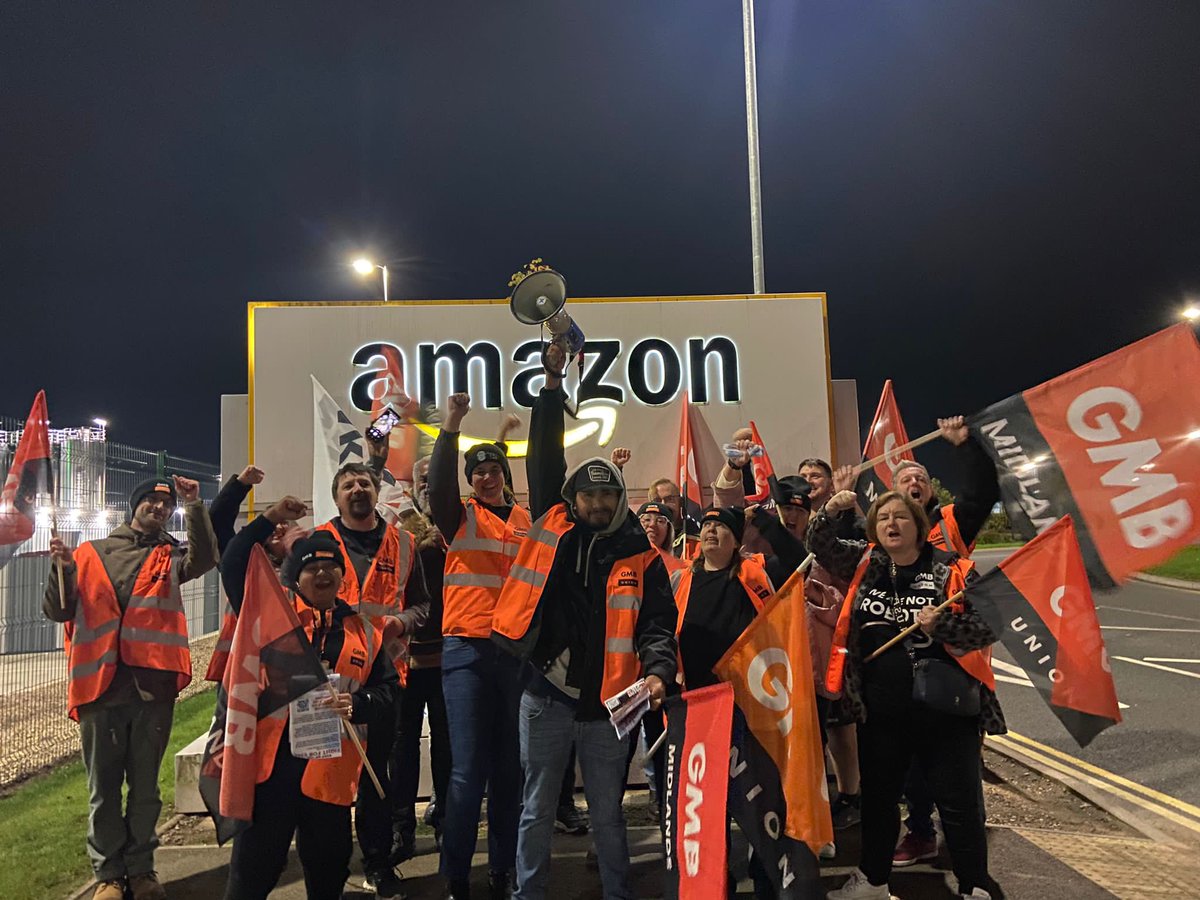 We’re out at #Amazon Coventry talking to workers about the strike action on 7, 8, 9 and 24 Nov Huge thanks to our fab colleagues, Jessie and Liana from the @amazonteamsters for joining us Amazon workers’ fight for decent conditions and the right to unionise has gone global!