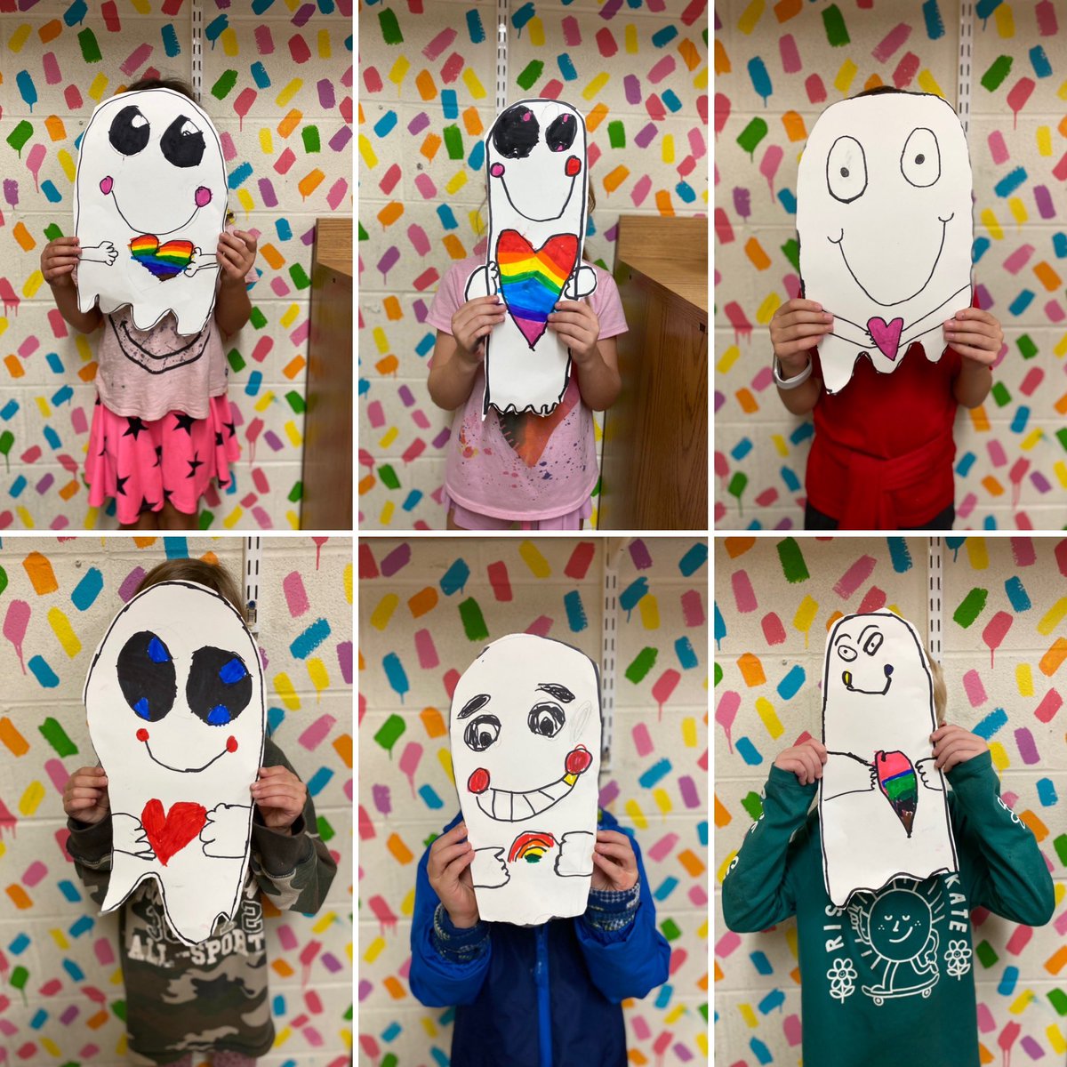 What a boo-tiful class of First grade artists🌈❤️ #sherwoodshines112 #112leads #d112teachers