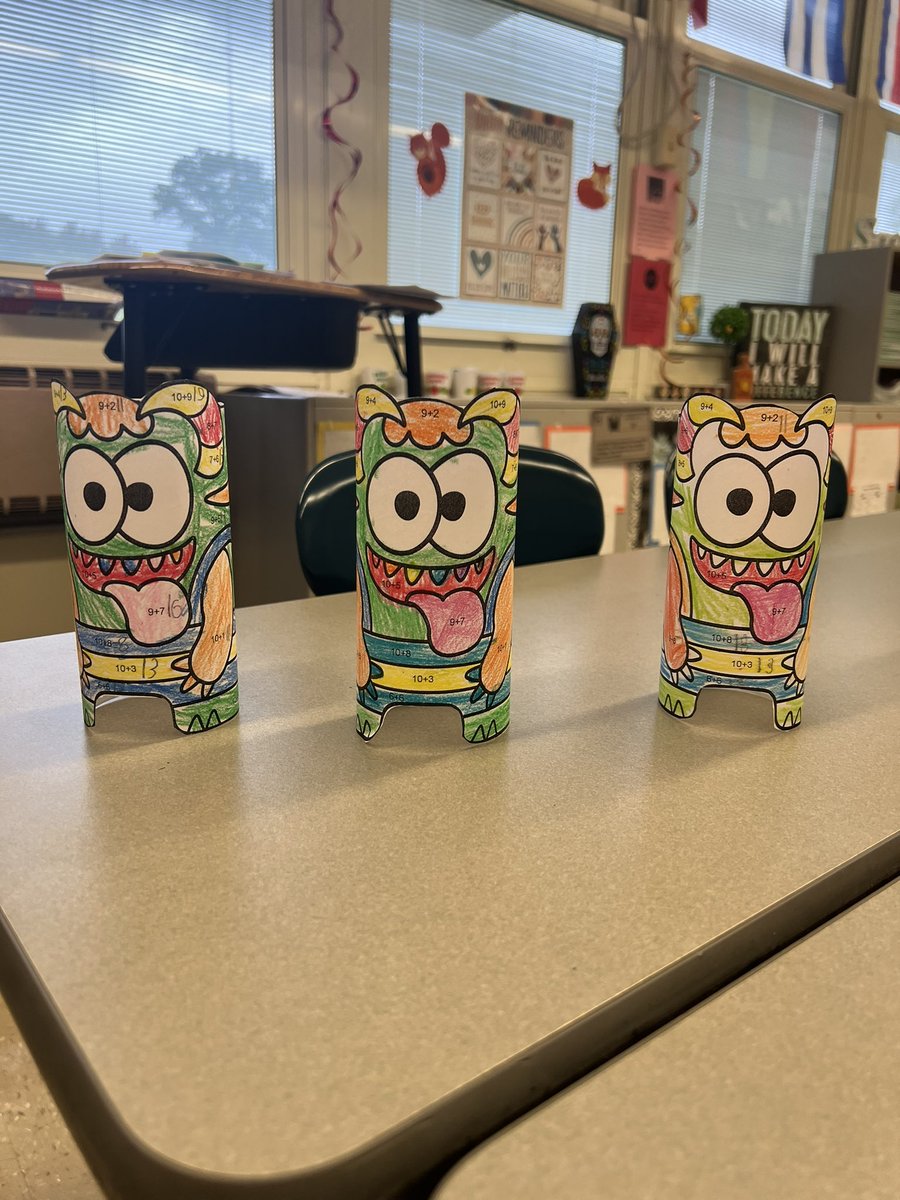 SarahiSamano's tweet photo. After School Lions practicing multiplication facts in a scary way! #monstermath #27Lions #MLLs @mrhugey_pennave https://t.co/k5lGz0ivHl