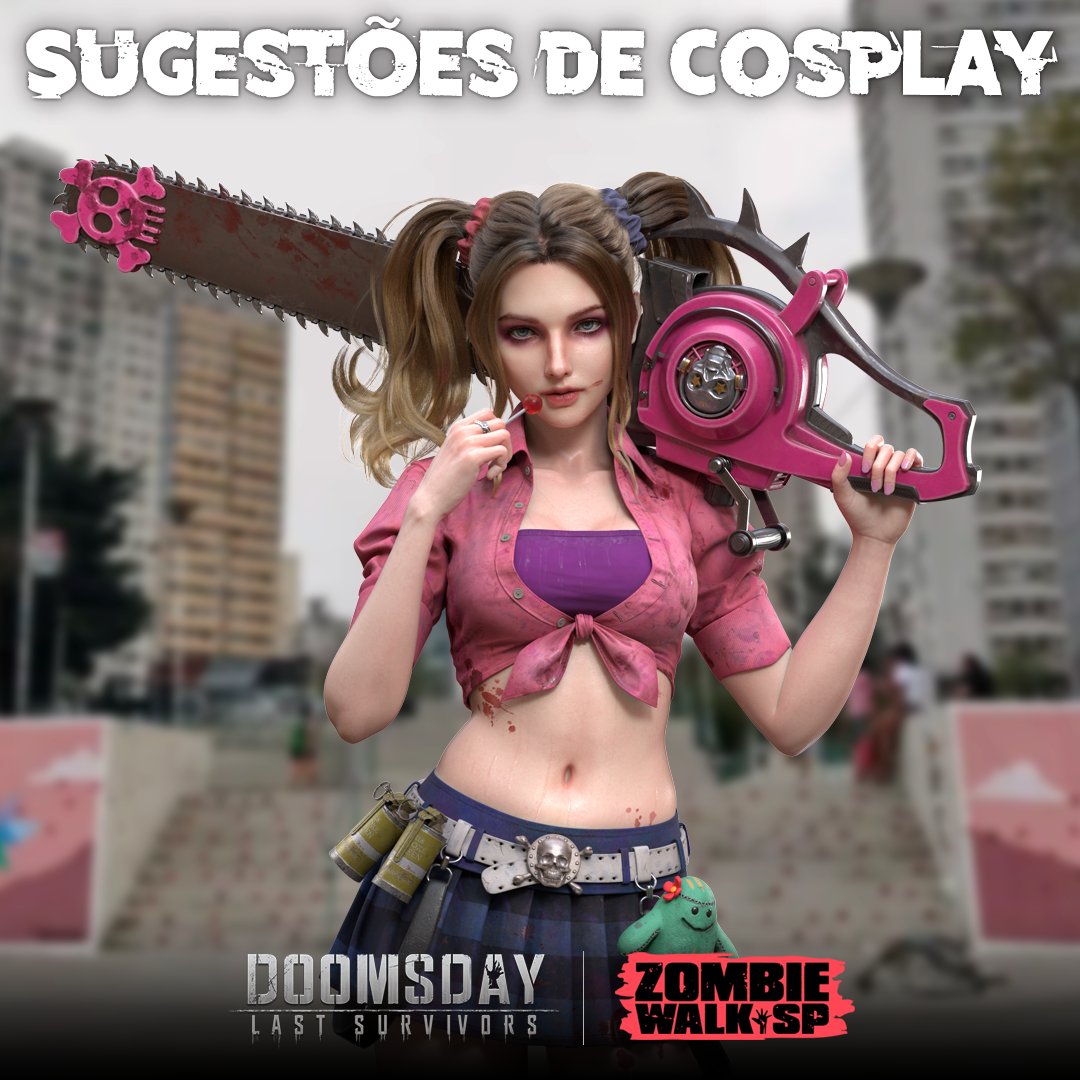 zombiewalksp's tweet photo. Ainda não tem cosplay ou maquiagem para o evento? Se liga nessas referências retiradas direto de Doomsday: Last Survivors, apoiador do evento! 

Baixe Doomsday pelo link e já comece com um pacote de itens no valor de 100 USD! 

Jogue agora: https://t.co/NcbwLBhkCJ https://t.co/Y3qmE5YWnr