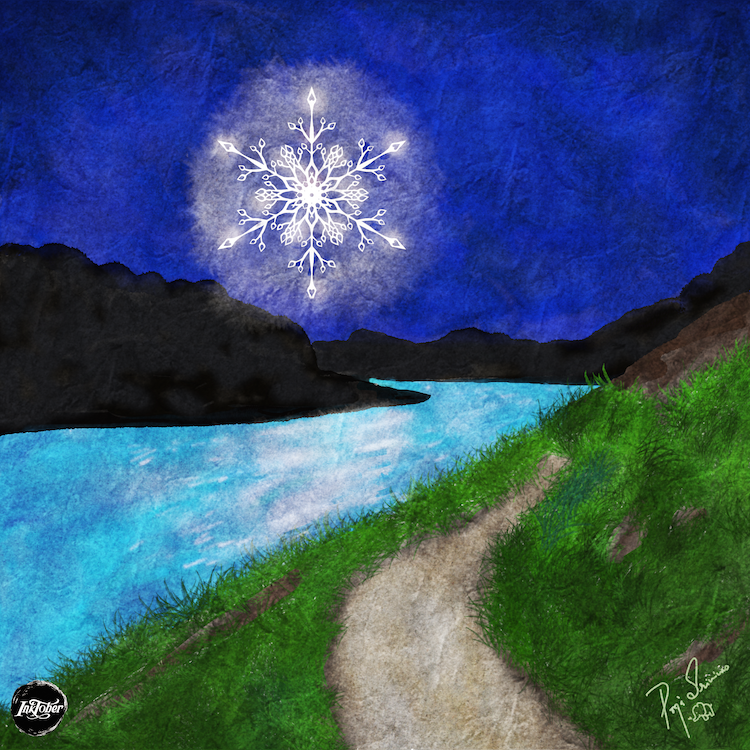 suivezmoi's tweet photo. At first I didn't know which way to go. As I was looking around, I saw a CELESTIAL being appear and light up a section of the path. I just followed the glow and reached a calm and peaceful looking river.

#Inktober Day 23: Celestial
https://t.co/rp7dkHng74 https://t.co/c9A77L50Ru