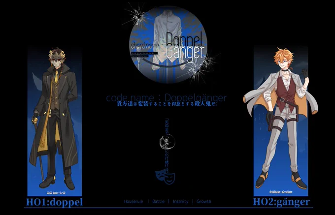 CoC「codename:Doppelgänger」KP - フーコ  
HO1・しべ / HO2・ヤモリ

🔶と💧概念探索者でコッペル両生還!ドロディス好きで尚の事シナリオすごく良かった・・・🙏CCB<=50に失敗すると財布を忘れる概念先生動かせて楽しかったです😉
3枚目は茶番によるハイライト 二人ともまた遊んでね～!🎶 