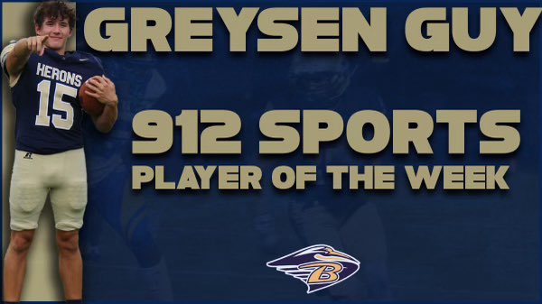 Congrats to <a href="/GreysenGuy/">Greysen Guy</a> for being named the <a href="/912Sports/">912 Sports</a> Player of the Week! #GoHerons #FINISH
READ THE ARTICLE HERE: 
912sports.net/players-of-the…