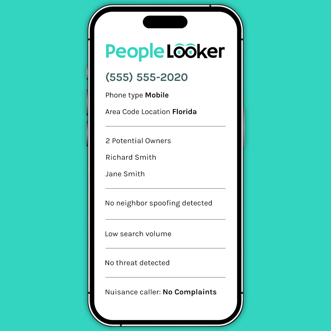 PeopleLooker's tweet image. When you search a number on PeopleLooker you might find potential owners and tools to help you determine if it's a nuisance caller. Get started at PeopleLooker.com! #PeopleLooker #PhoneSearch #ScamCall #SpamCall