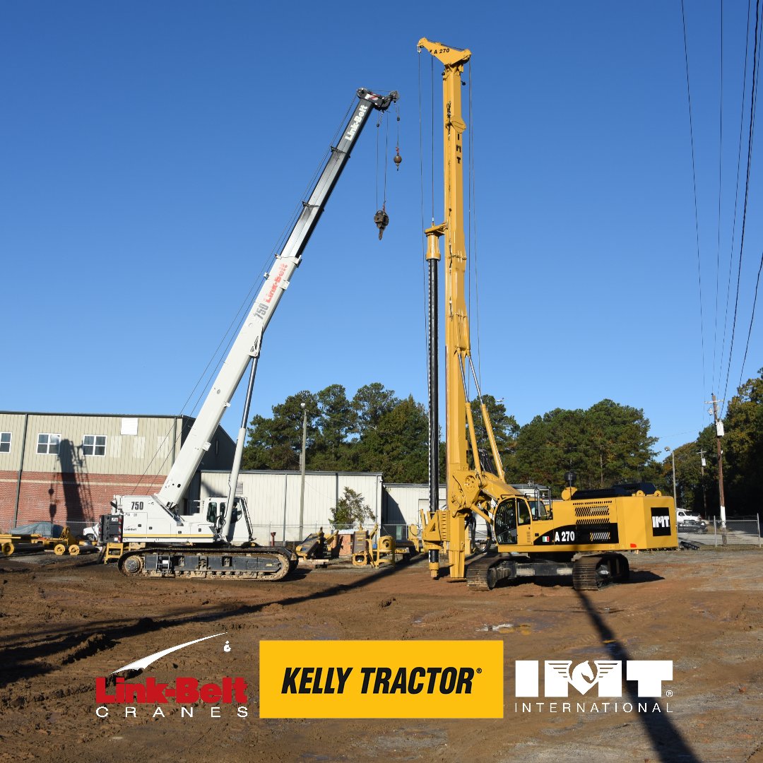KTCFoundationGp's tweet photo. Maximizing job site results is easy when you pair a high-performance IMT drill rig with a reliable Link-Belt Crane equipment solution. Get the job done right with this winning combination! #KellyTractor #LinkBeltCranes #IMTDrillRig #JobSiteResults https://t.co/pdV0rs62gs