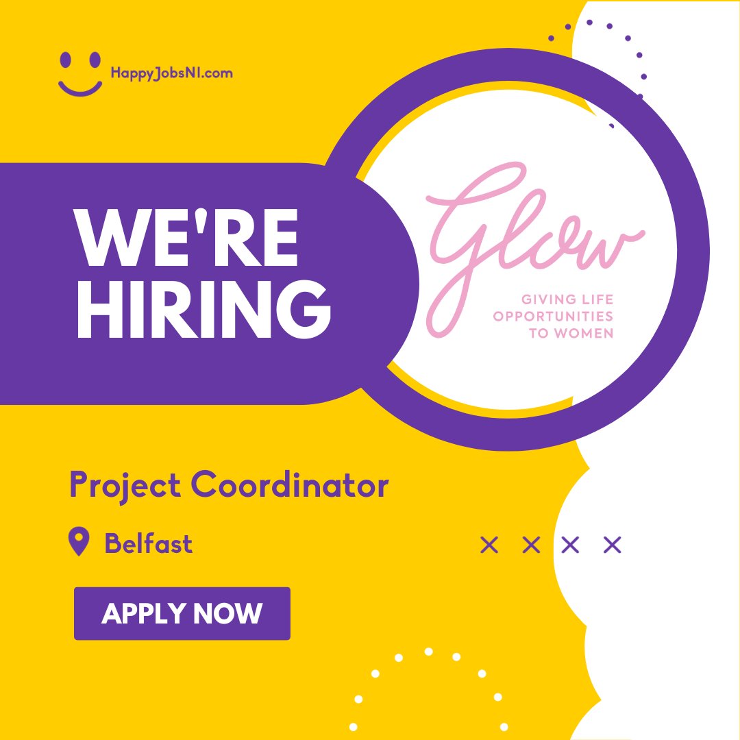 HappyJobsNI's tweet photo. We are delighted to be partnered with one of Northern Ireland’s leading charities GLOW NI in the search for a dynamic and proactive Project Coordinator to join their team! 📢

Find out more: https://t.co/VmYpQpztDw

#GLOWNI #EmpoweringWomen #NIJobs #Career https://t.co/AInncMjKIt