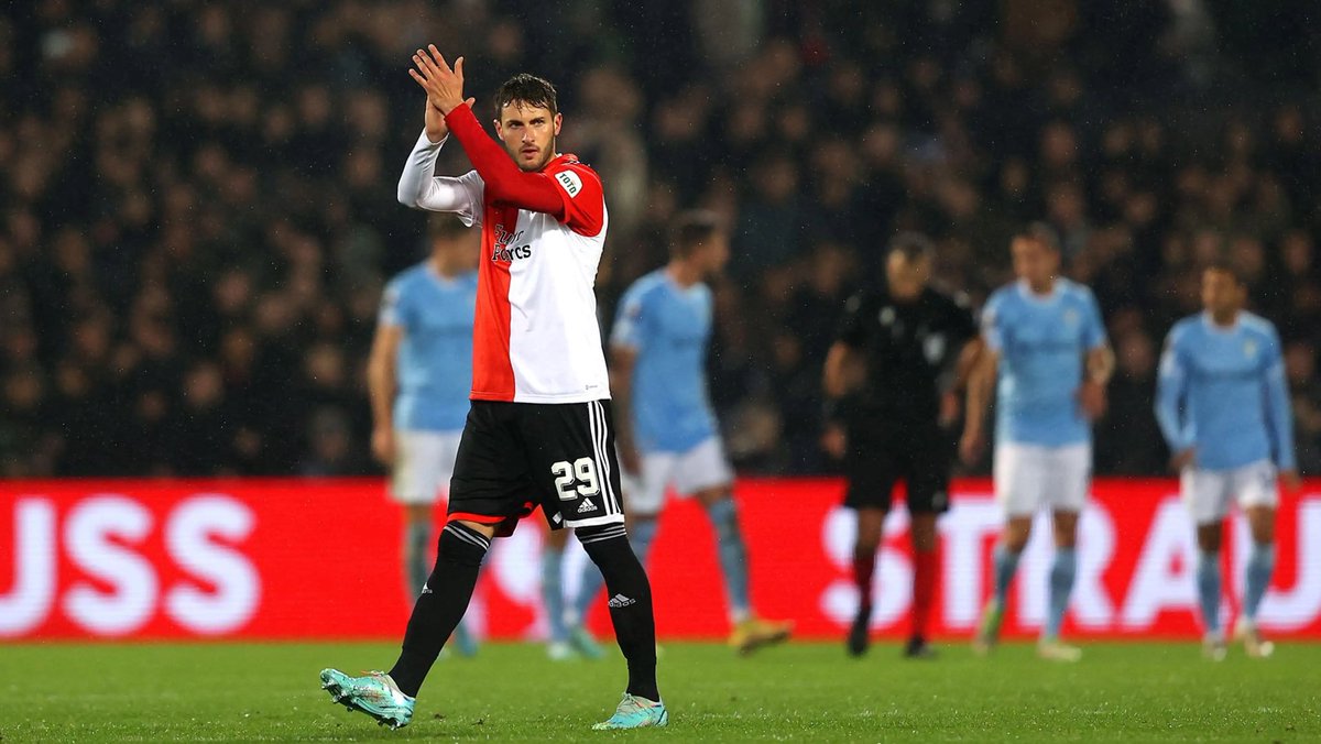 OnoSports_'s tweet photo. ⚽️ @ChampionsLeague Goalscorer Prop for 12:45 EST!
Feyenoord vs Lazio:
• Santiago Giménez ATGS (+145 @FDSportsbook)
Santi Giménez is lighting up the Netherlands 🇳🇱, and I’m liking his chances against Lazio today. Let’s roll! 💥 #UCL #GoalscorerProps https://t.co/aFNJUVDJ2w