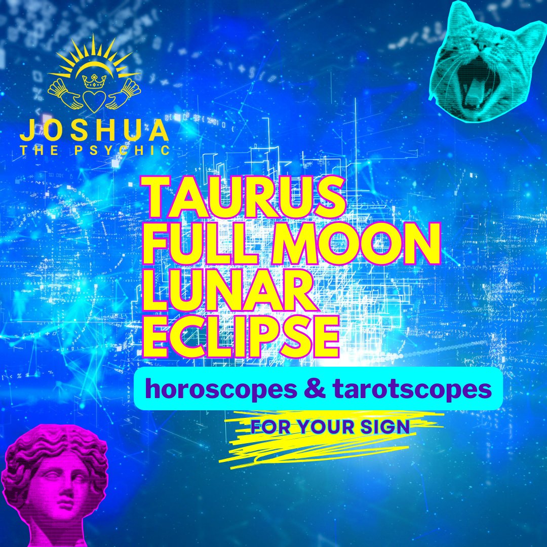 PsychicJoshua's tweet image. Join me for #TaurusFullMoon #LunarEclipse #Horoscopes and #Tarotscopes! ♉🌝 We’ll go LIVE on Wednesday, October 25 at 10am Pacific, 1pm Eastern! Hope to see you there! ow.ly/E4xw50Q0qpE