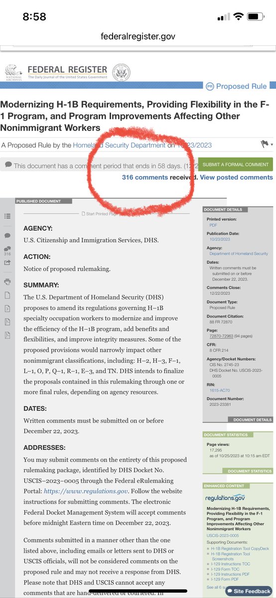 Amanda_F1_NBA's tweet image. There are millions of people in America on #H1b visa, only 316 comments so far on a very important rules that’s going to impact their lives. Nobody can help #greencardbacklog community and #H1B visa holders if they’re lazy to express their opinion.