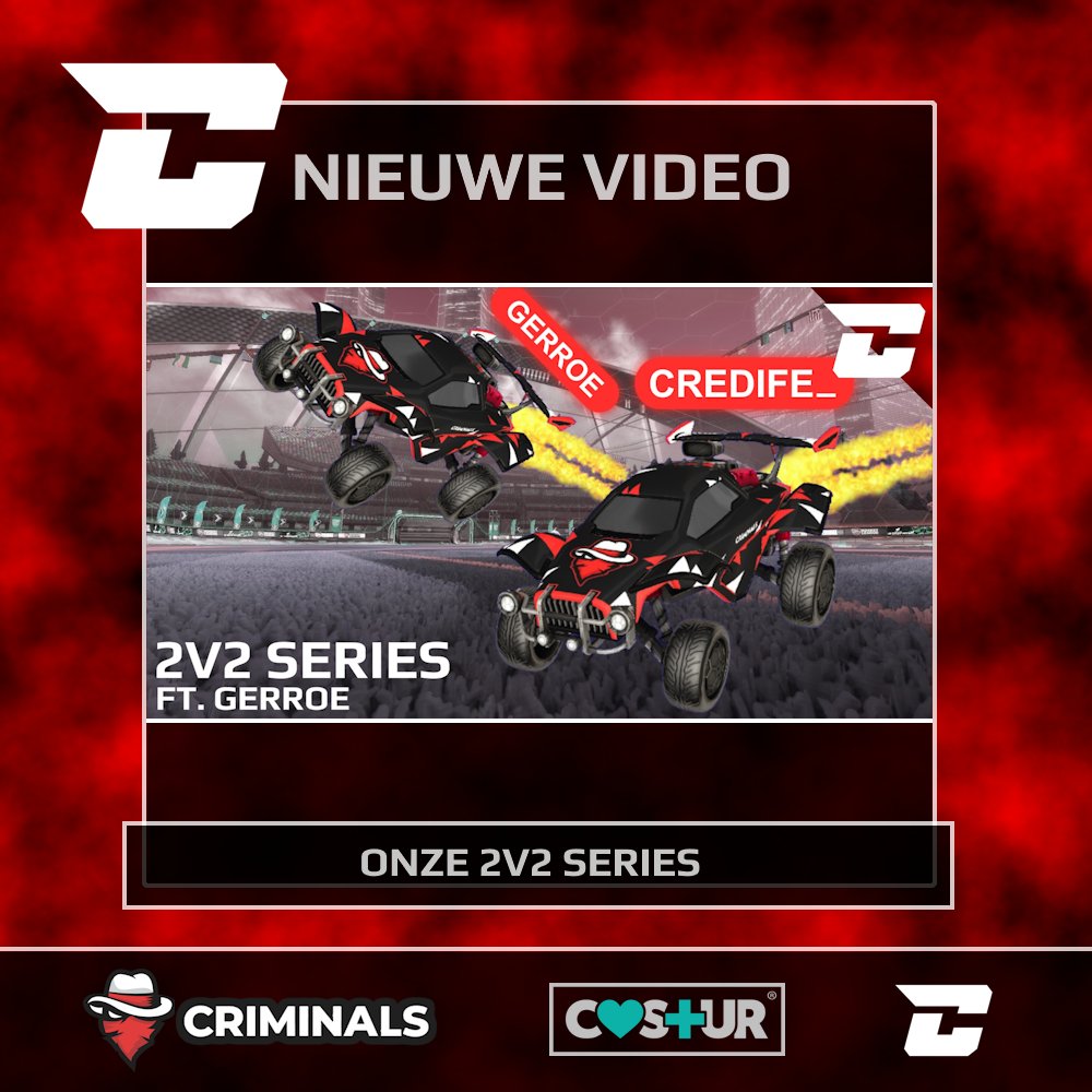 Credife_'s tweet photo. NIEUWE VIDEO ONLINE!
In deze nieuwe video spelen @gerroerl en ik een 2v2 showmatch in de game #rocketleague. KIJK HEM NU op YouTube!

@CriminalsORG

#rocketleagueesports #rocketbenelux #videoediting #criminals #youtube #nieuwevideo #credife #costurcarecenter #costur #showmatch https://t.co/YlxGfWa7A9