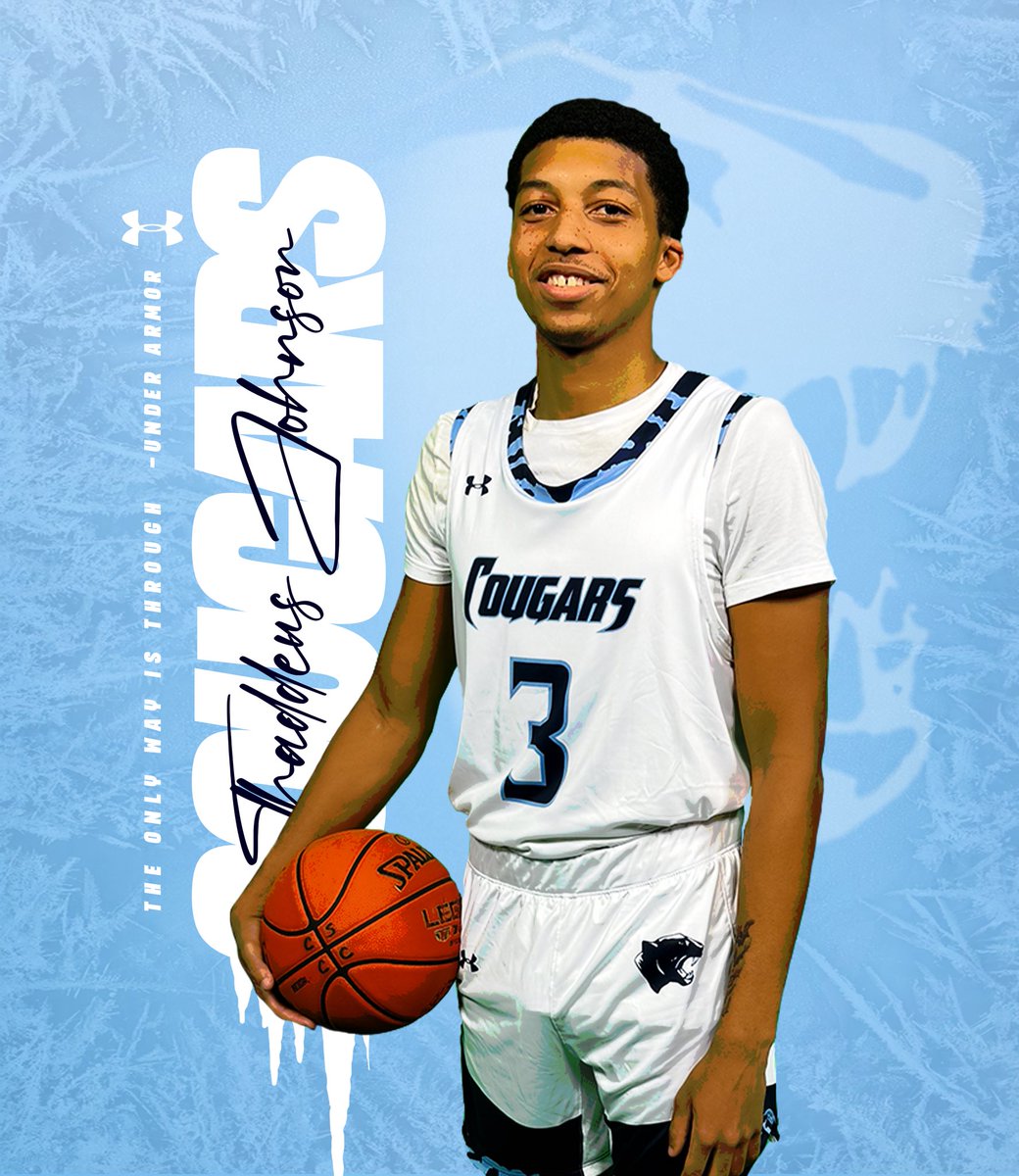 Cougar Nation, help us welcome 6’3 Fr. G (@3wayyy05) Thaddeus “Trey” Johnson!! High-level combo guard, knock-down shooter & relentless defender and competitor!! #PTP #GOCOUGARS 🔵⚪️🔵