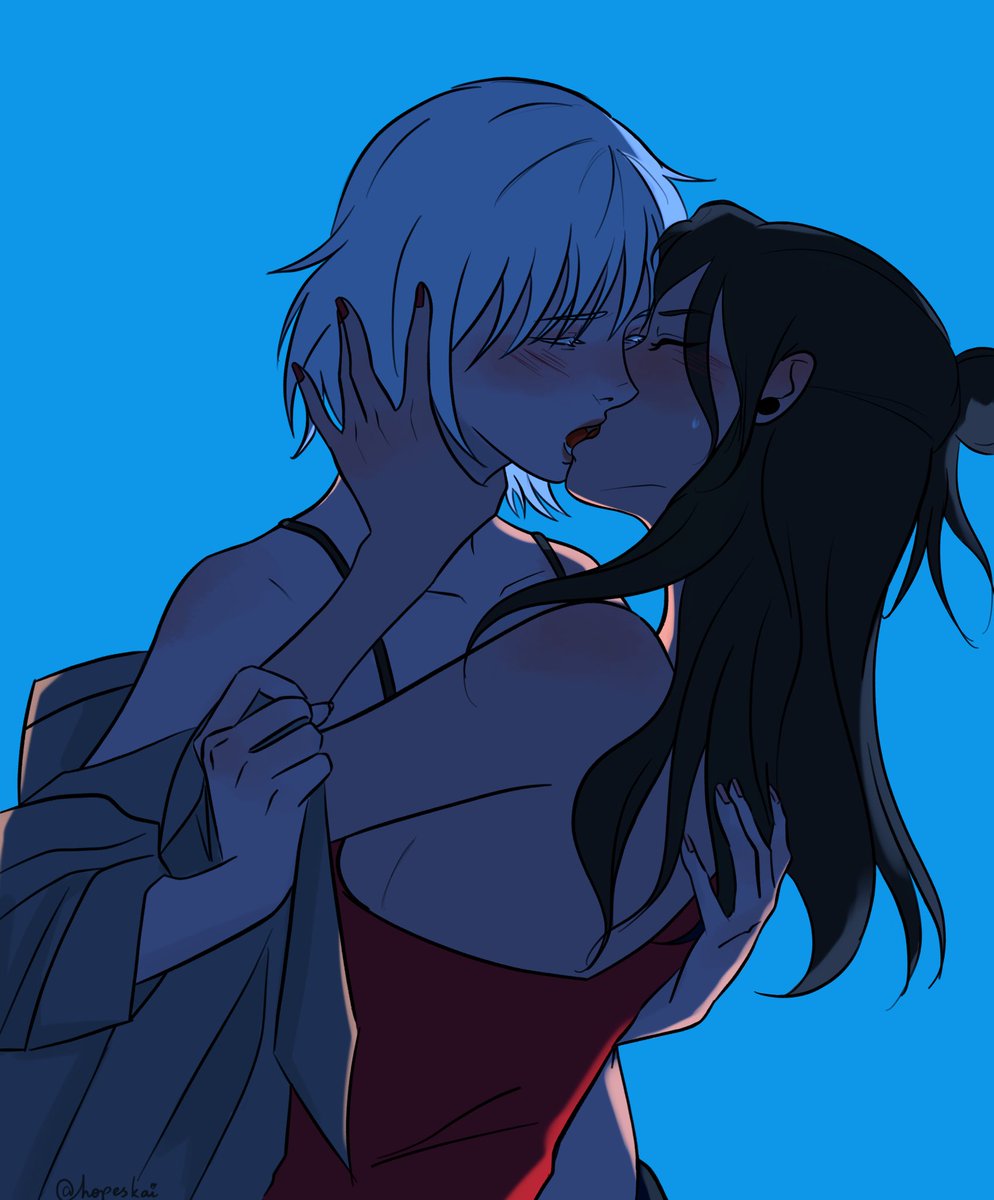 hopeskai's tweet photo. the yuri stsg wave is keeping me alive so here's my contribution 👩‍❤️‍💋‍👩
#jjk #satosugu https://t.co/PmLYlCdX4q