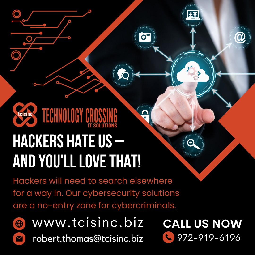 TCISINCtx's tweet image. Cybercriminals, beware! 

Our cybersecurity solutions are an impenetrable fortress! 🚫

🔒 Hackers can't touch what's protected by Technology Crossing IT Solutions. 

Connect with us now! 

#CyberDefense #NoEntryZone 

🌐 tcisinc.biz
📞 972-919-6196
