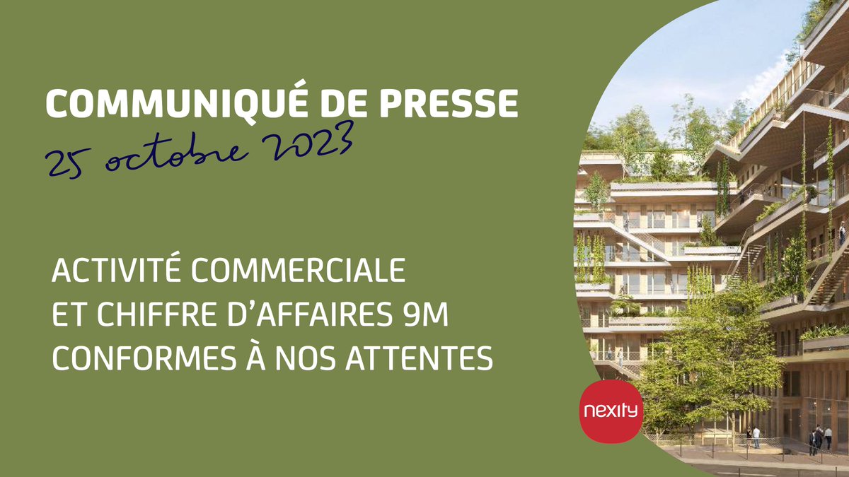 VBedague's tweet image. Nous vivons une crise inédite et durable. L’activité commerciale des 9 premiers mois de @nexity résiste mieux que le marché avec un chiffre d’affaires stable, grâce à notre positionnement de référence sur l’ensemble de nos marchés et grâce à notre politique commerciale agile.