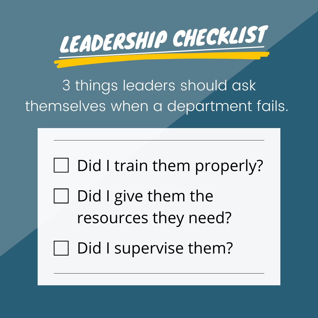 Gr8GameBusiness's tweet image. One thing we learned from Jeff Fultz at the 2023 #GreatGameConference is that leaders always hold themselves accountable first. When a team/department is failing, a GREAT leader will ask themselves these 3 questions to help identify the root of the problem.