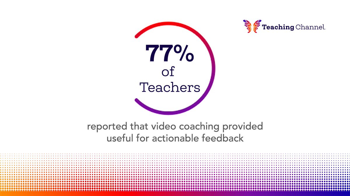 TeachingChannel's tweet photo. If you’re interested in improving teacher effectiveness, our new video-based professional learning platform is the perfect solution. Educators who received video coaching reported they were provided actionable feedback!
Learn more: https://t.co/3Dsn3QBV1w.
#EdTech #EdCoaching https://t.co/n012ljKcM8