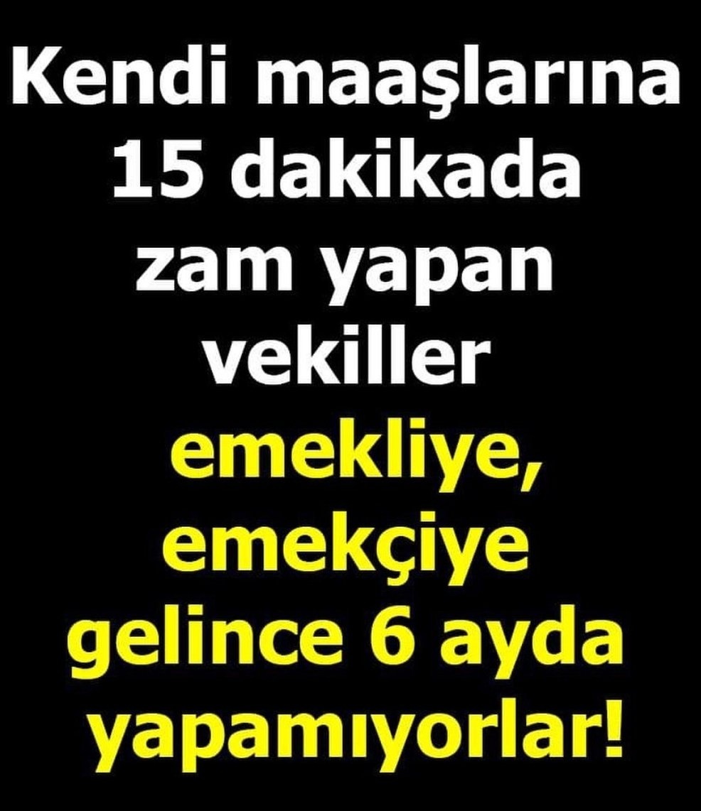 Emekliye gelince mücbir sebep
<a href="/Akparti/">AK Parti</a> <a href="/MHP_Bilgi/">MHP</a>
<a href="/rprefahpartisi/">Yeniden Refah Partisi</a> <a href="/bbpgenelmerkez/">BÜYÜK BİRLİK PARTİSİ</a>
#EmekliHiçBuKadarEzilmedi